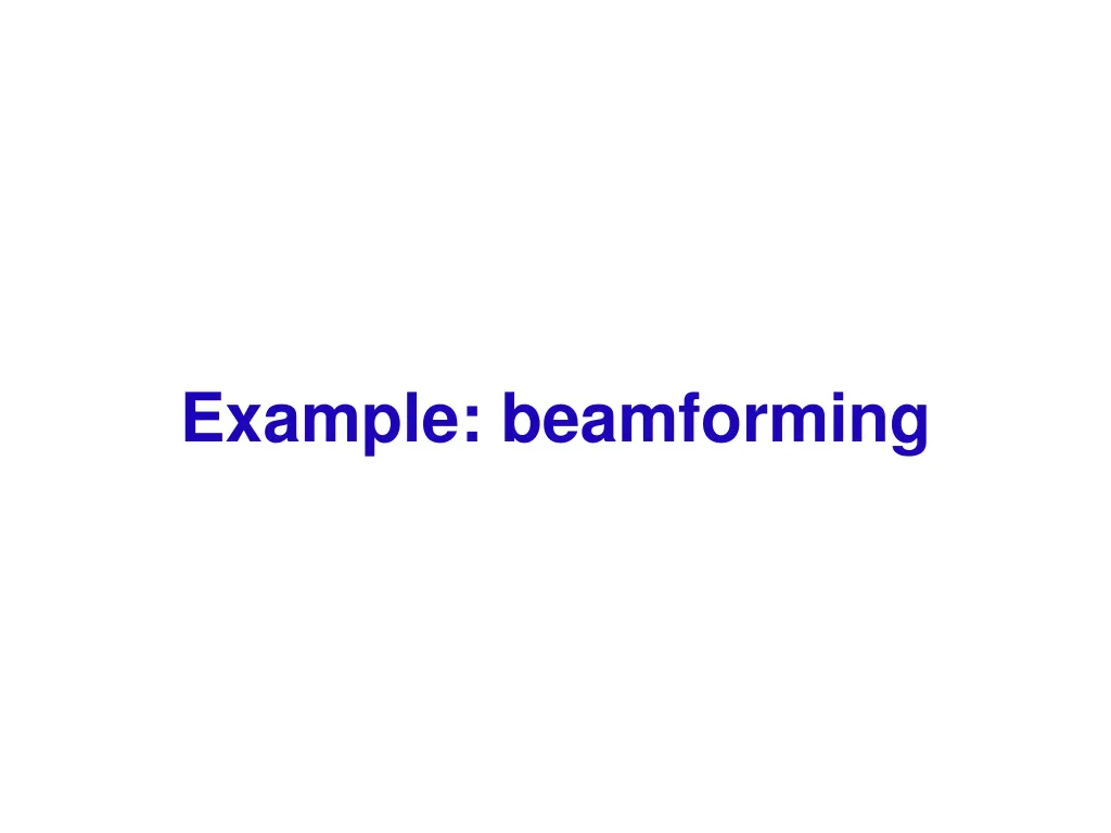 example beamforming