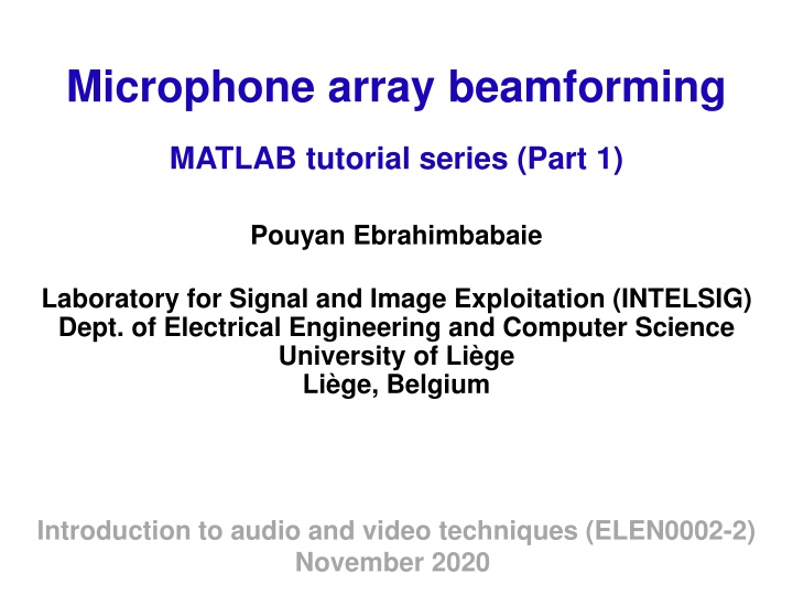 microphone array beamforming