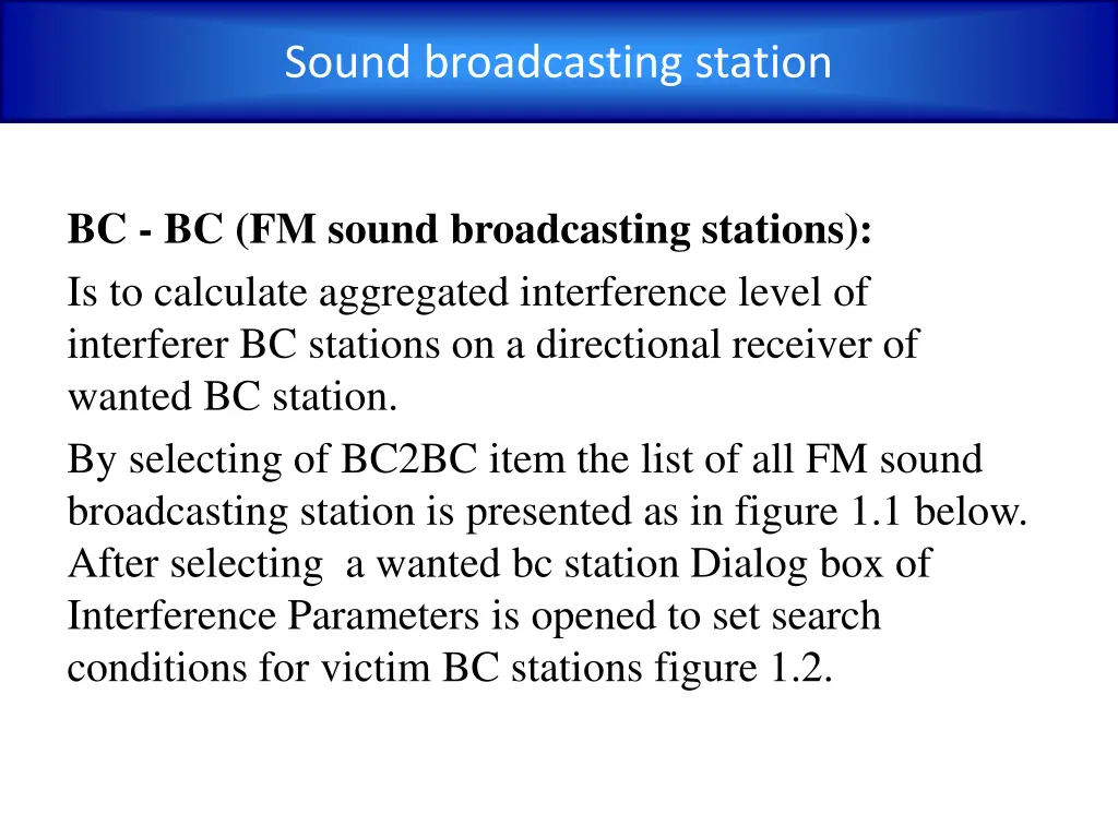 sound broadcasting station