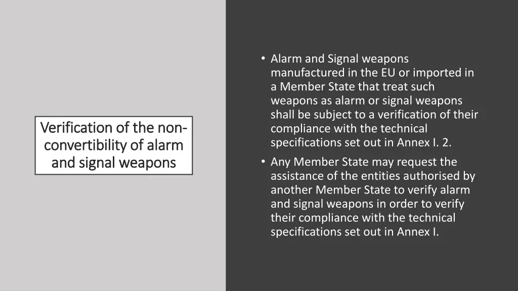 alarm and signal weapons manufactured