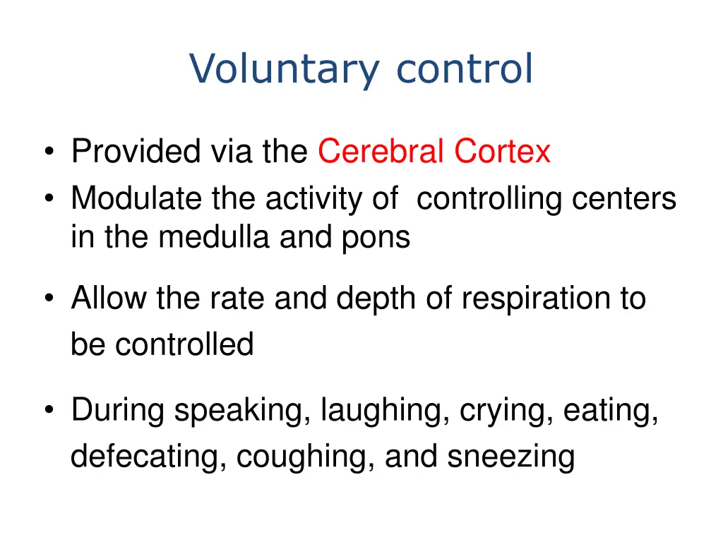 voluntary control