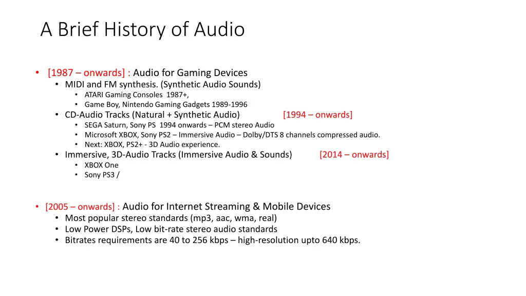 a brief history of audio 1