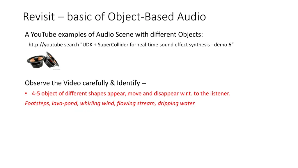 revisit basic of object based audio