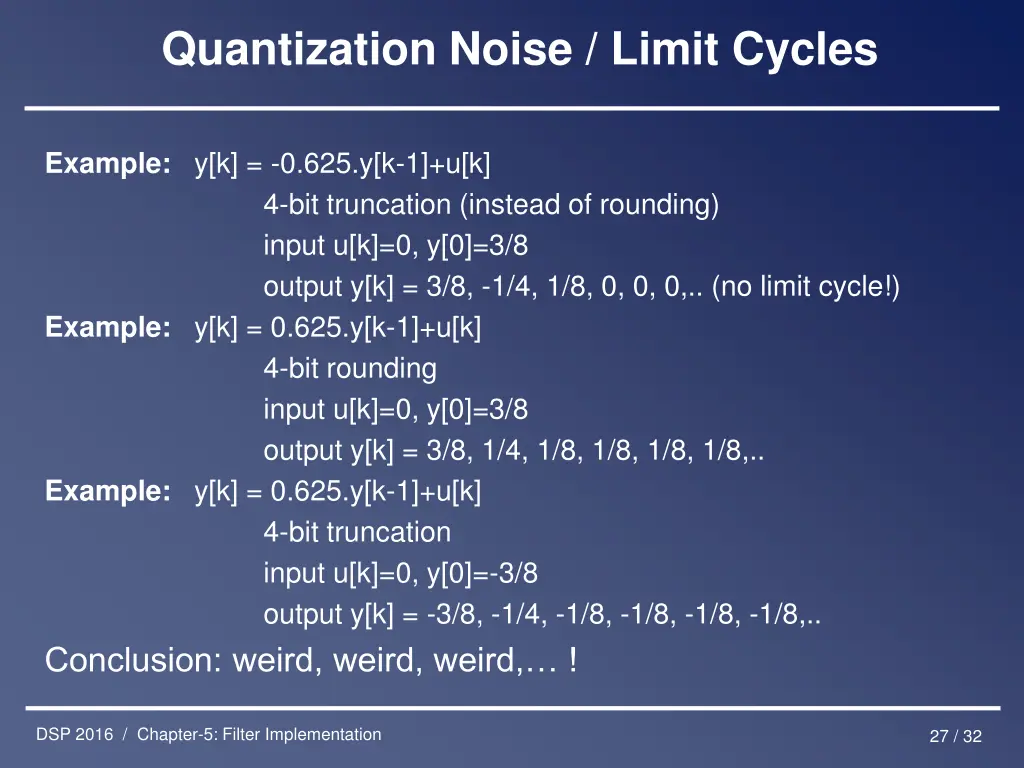 quantization noise limit cycles 1