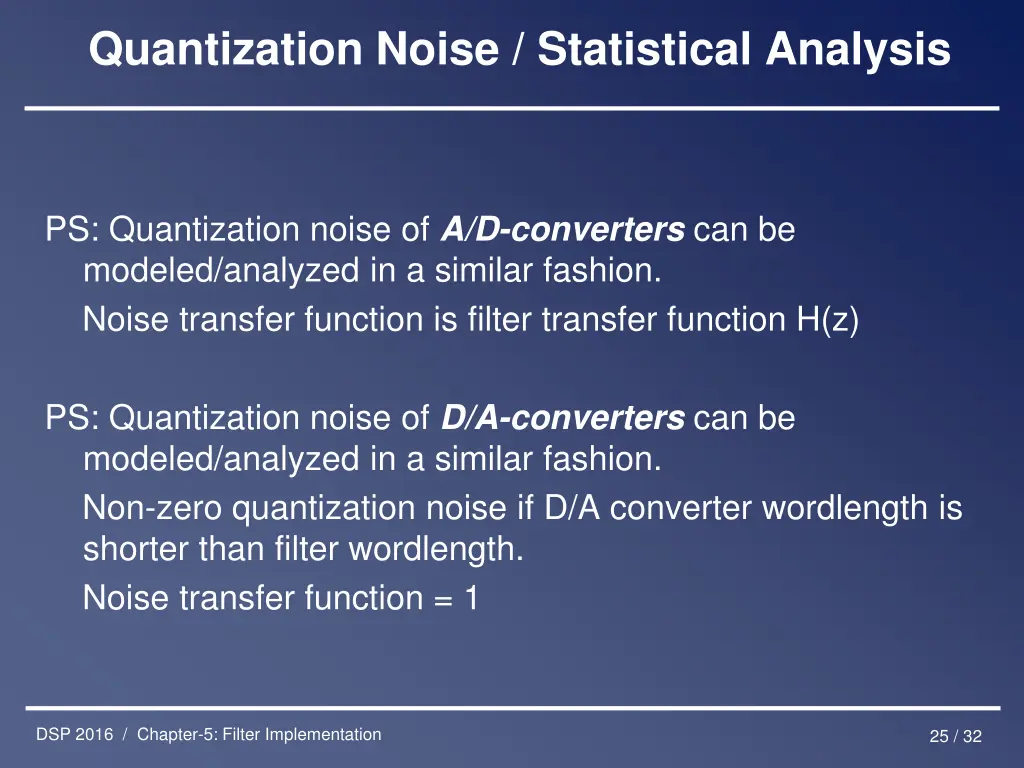 quantization noise statistical analysis 5