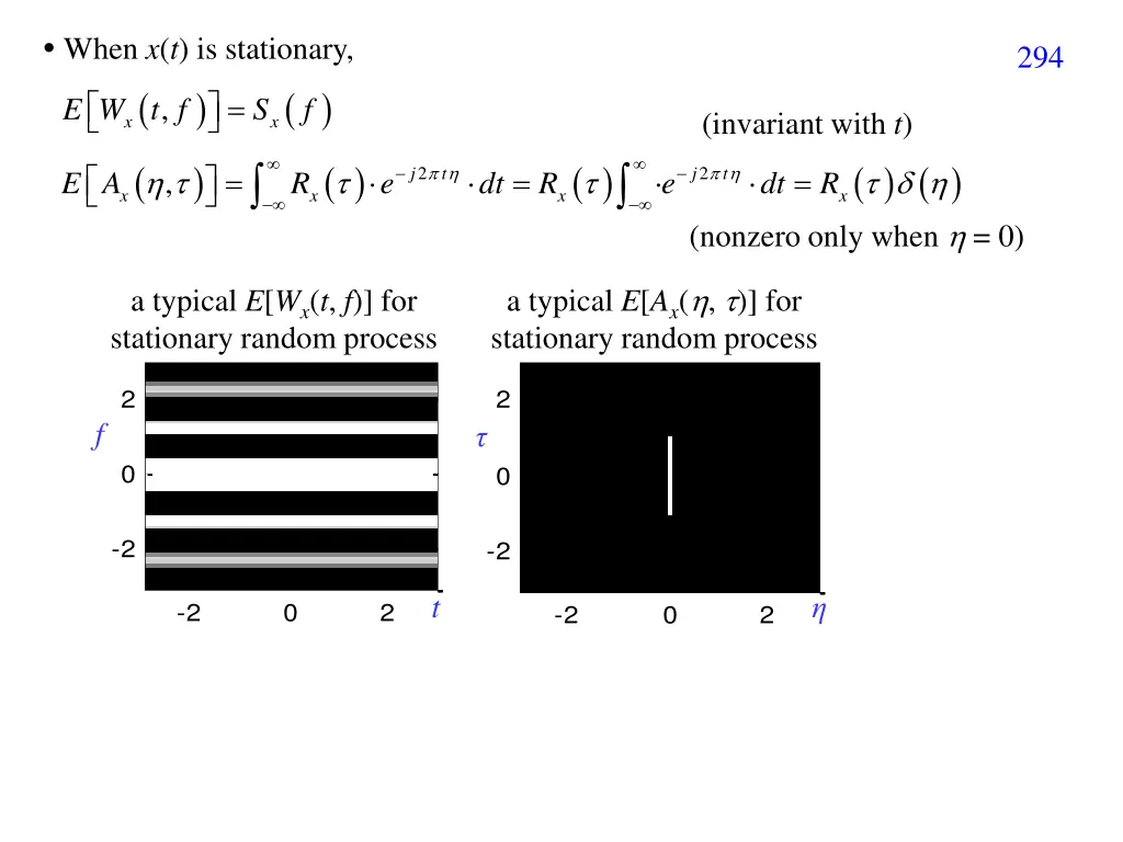 when x t is stationary x e w t f x e a