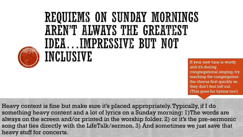 requiems on sunday mornings aren t always