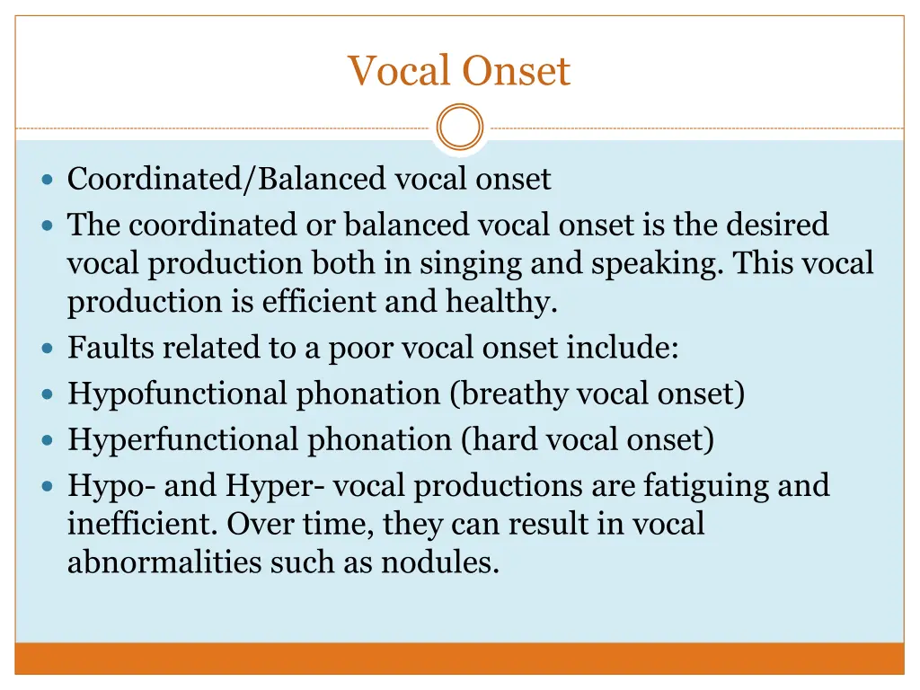 vocal onset