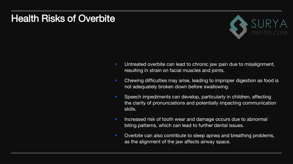 health risks of overbite health risks of overbite