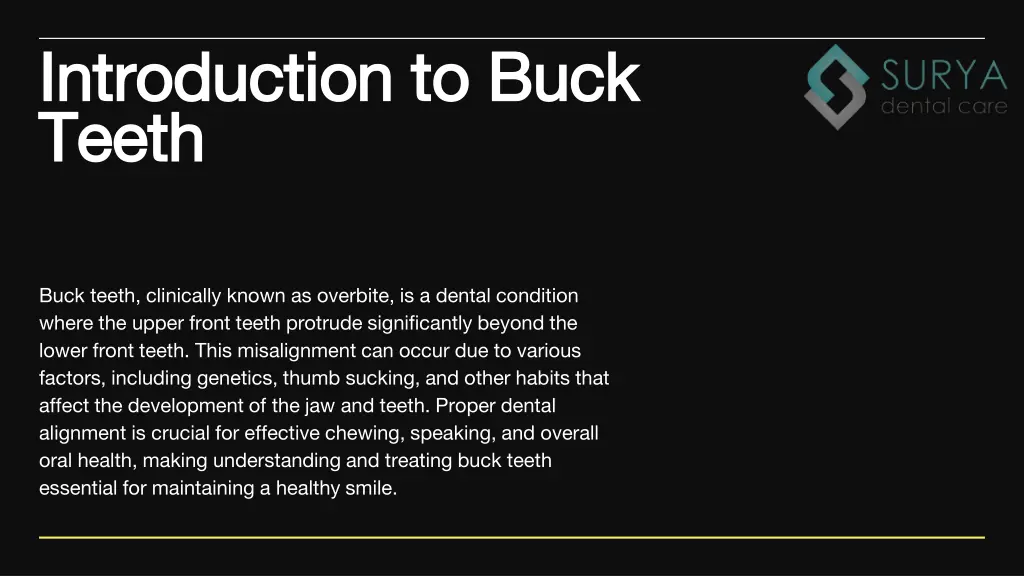 introduction to buck introduction to buck teeth