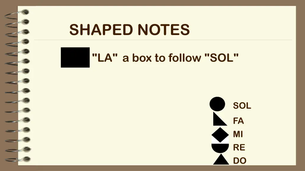 shaped notes 5