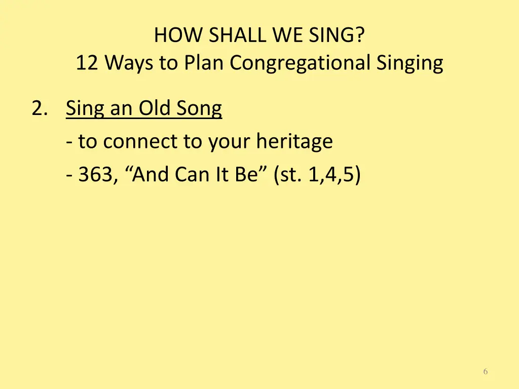 how shall we sing 12 ways to plan congregational 1