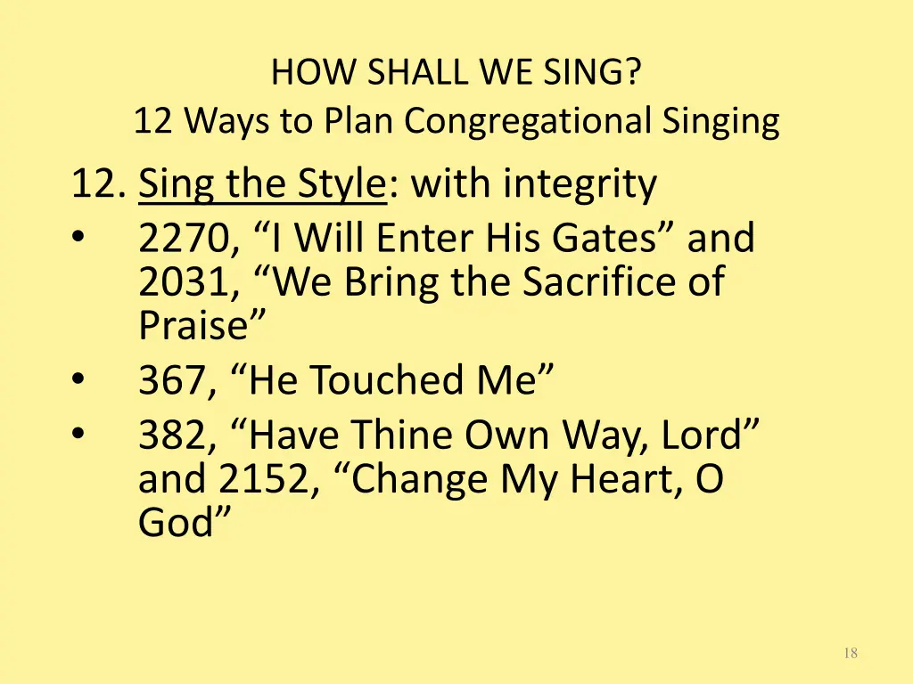 how shall we sing 12 ways to plan congregational 10