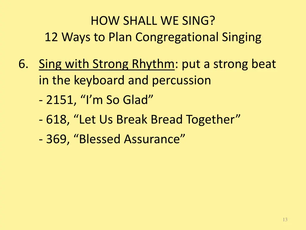 how shall we sing 12 ways to plan congregational 5