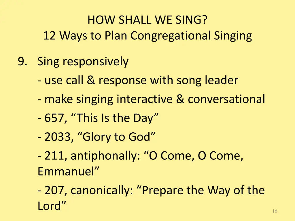 how shall we sing 12 ways to plan congregational 8