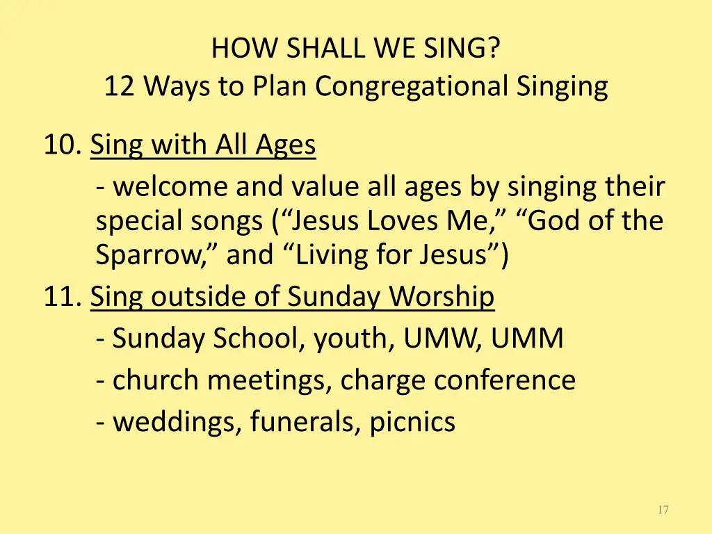 how shall we sing 12 ways to plan congregational 9