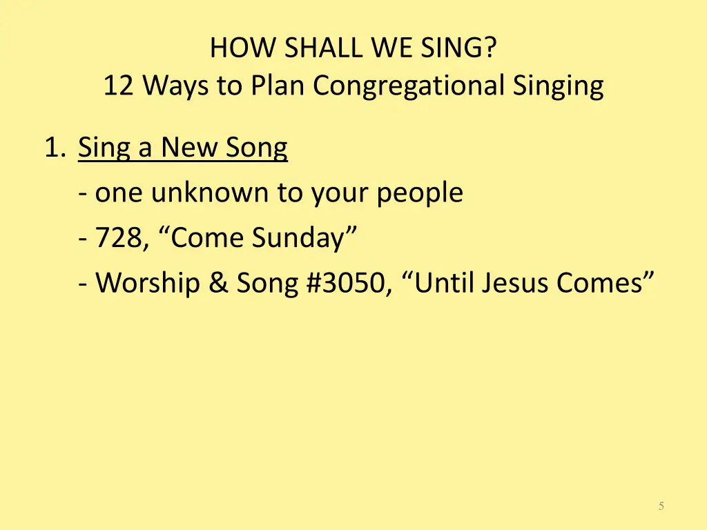 how shall we sing 12 ways to plan congregational