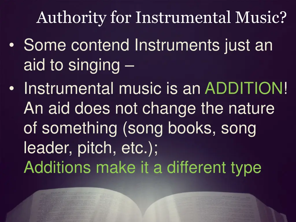 authority for instrumental music 2