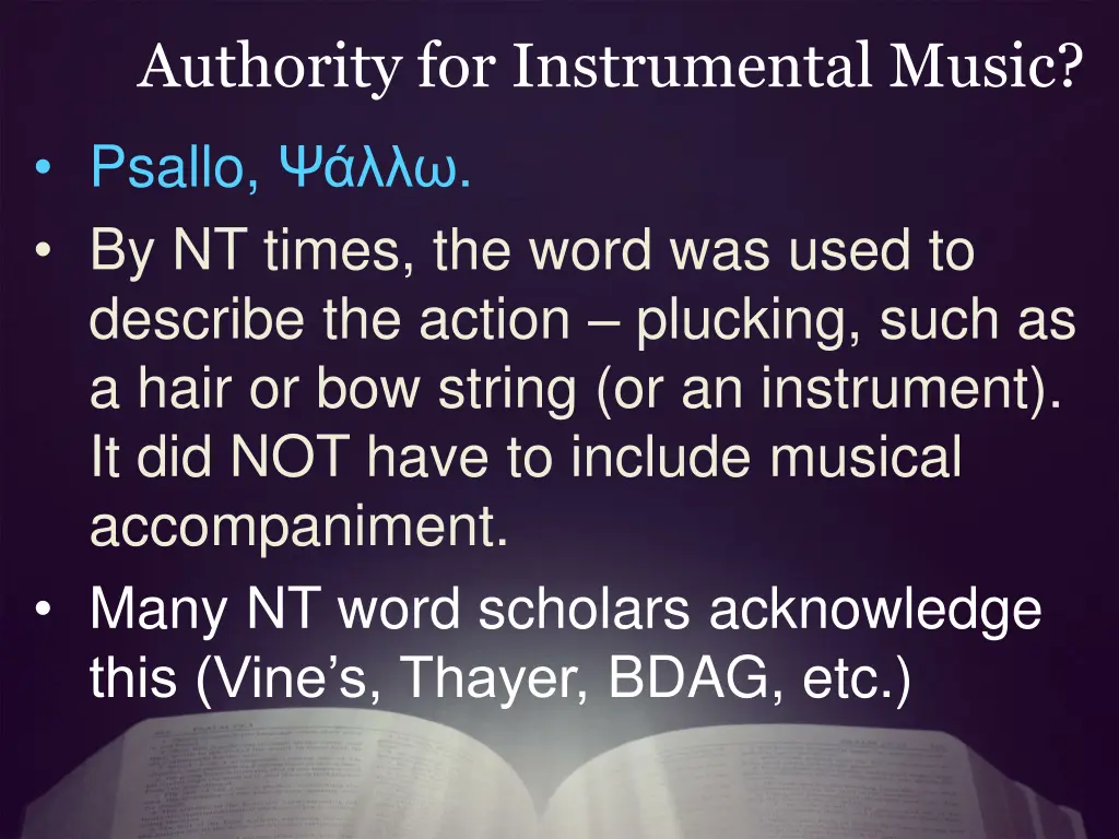 authority for instrumental music 6