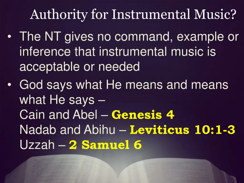 authority for instrumental music