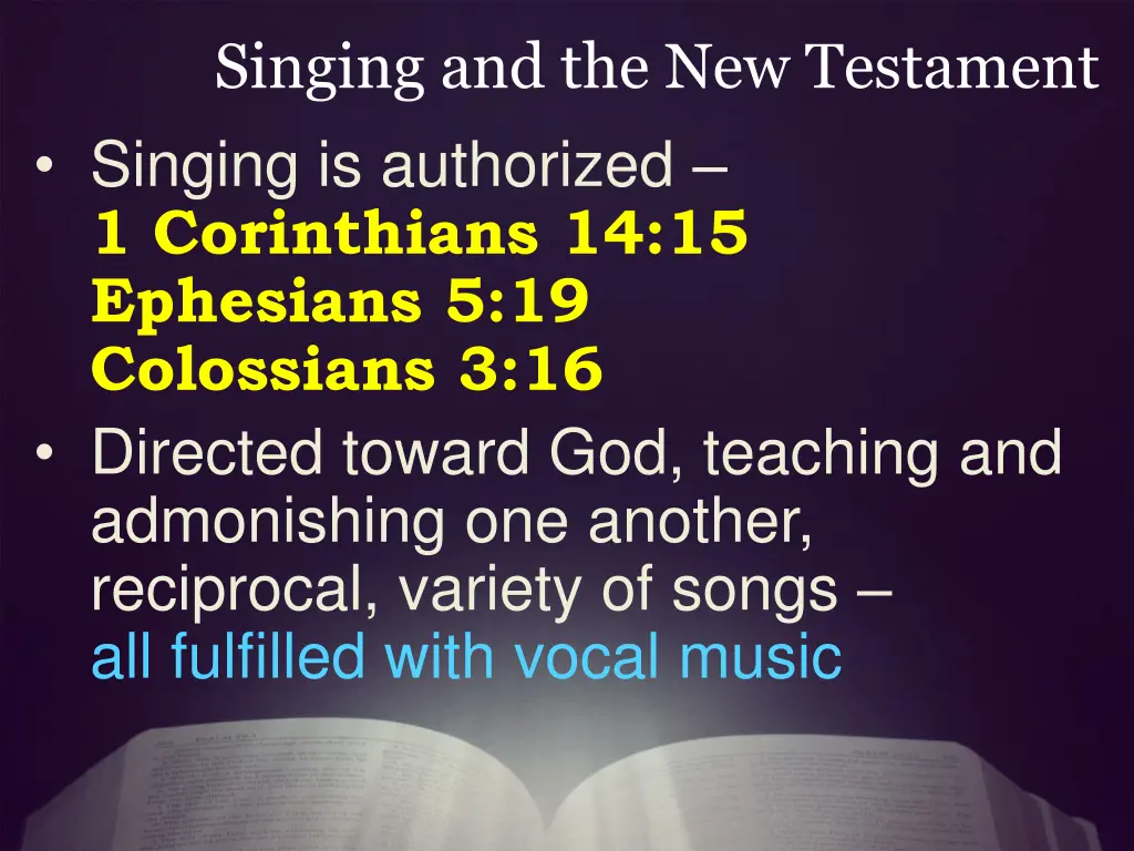 singing and the new testament