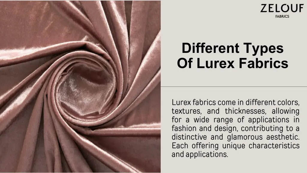 different types of lurex fabrics