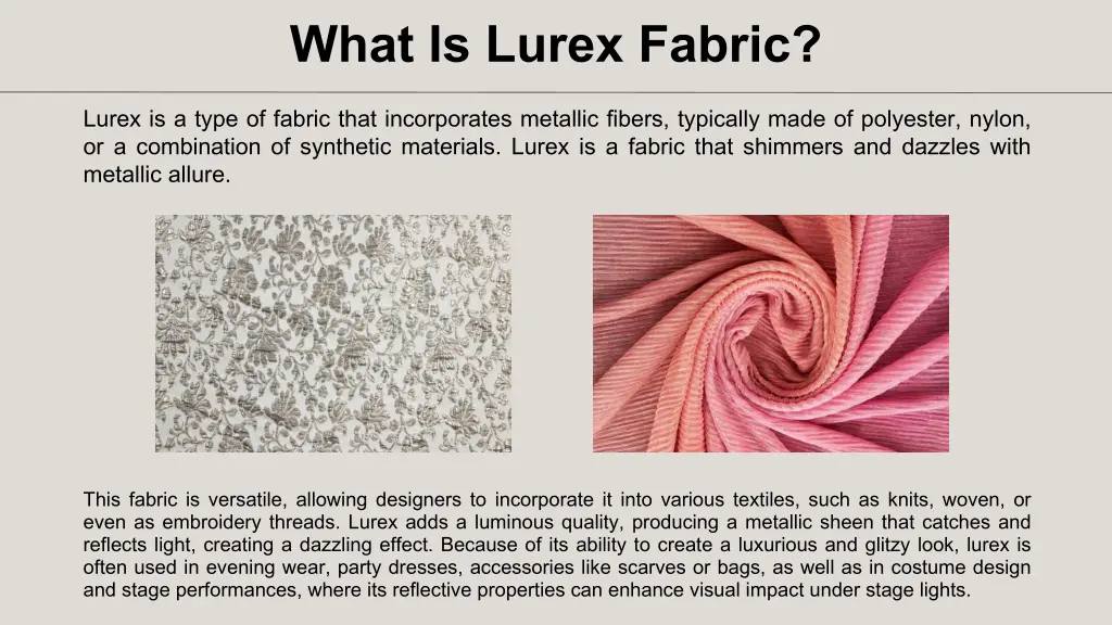 what is lurex fabric