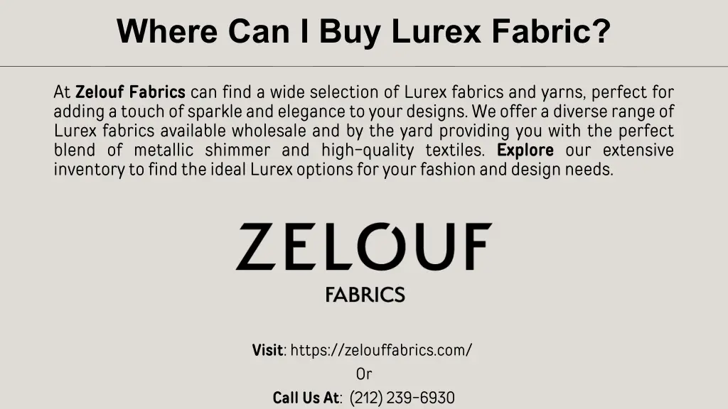 where can i buy lurex fabric