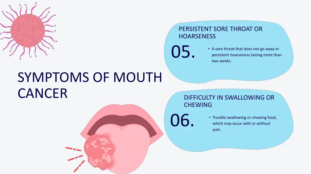 persistent sore throat or hoarseness