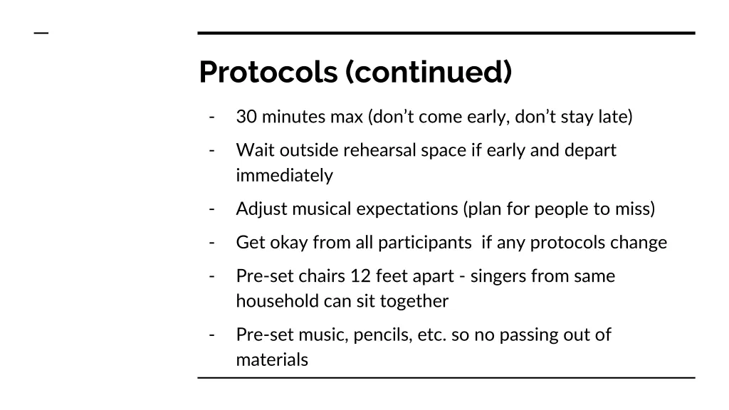 protocols continued