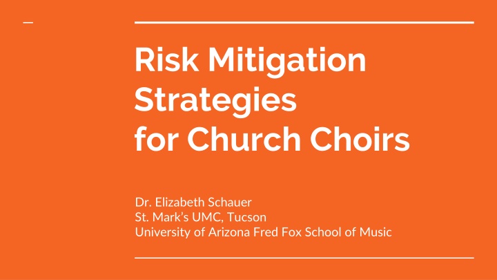 risk mitigation strategies for church choirs