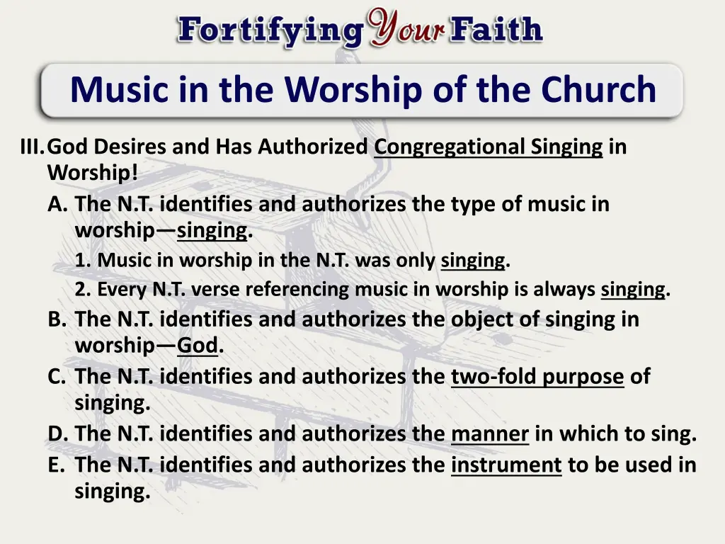 music in the worship of the church 1