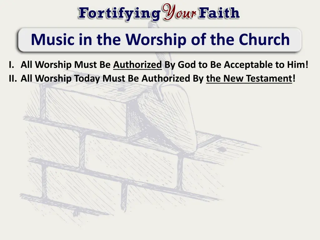 music in the worship of the church