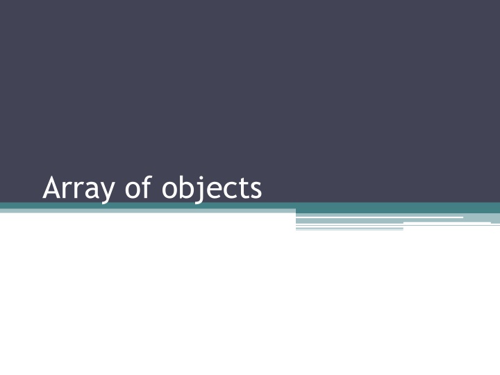 array of objects