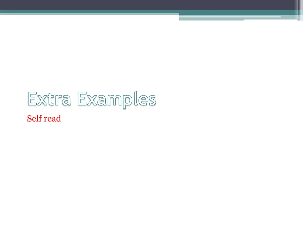 extra examples self read