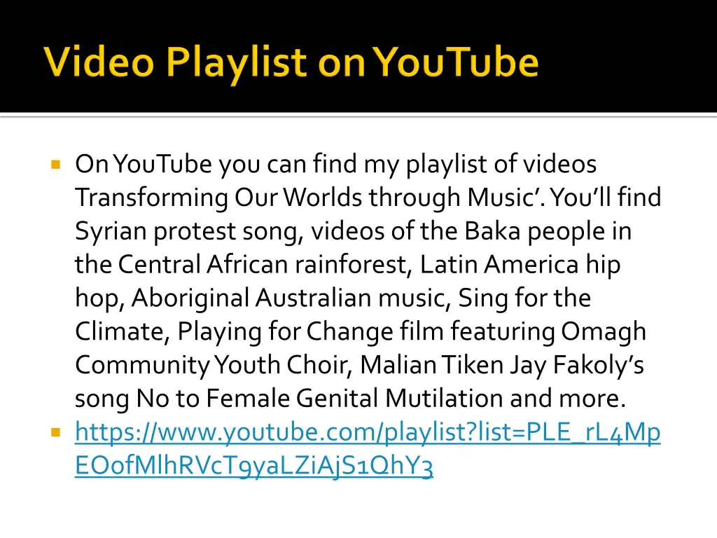 on youtube you can find my playlist of videos