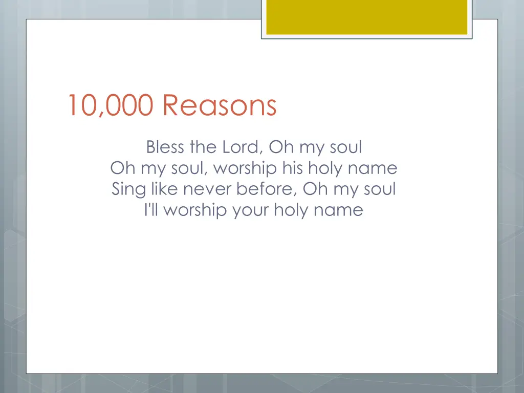 10 000 reasons