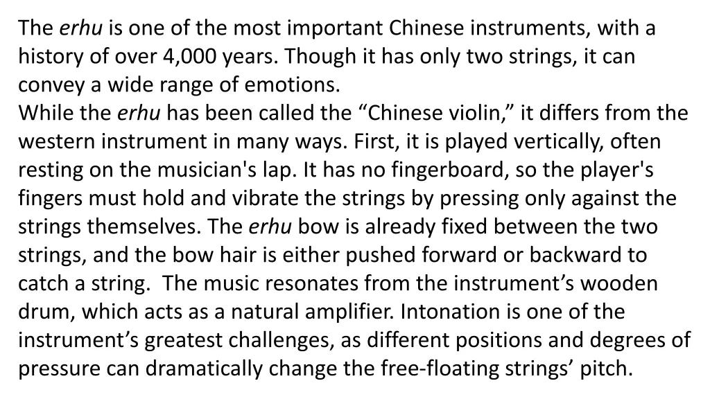 the erhu is one of the most important chinese