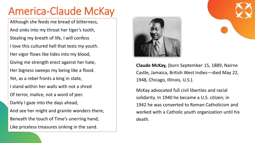 america america claude mckay claude mckay