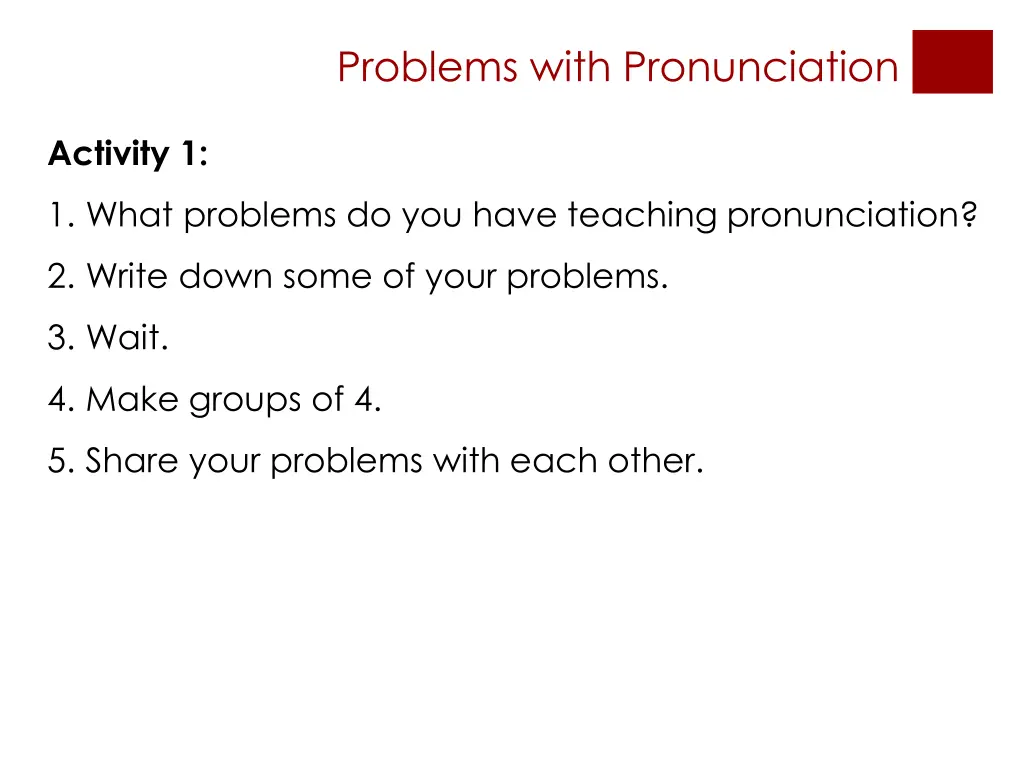 problems with pronunciation 1