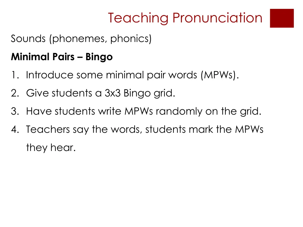 teaching pronunciation 3