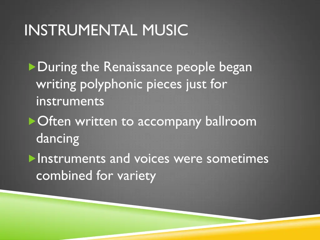 instrumental music