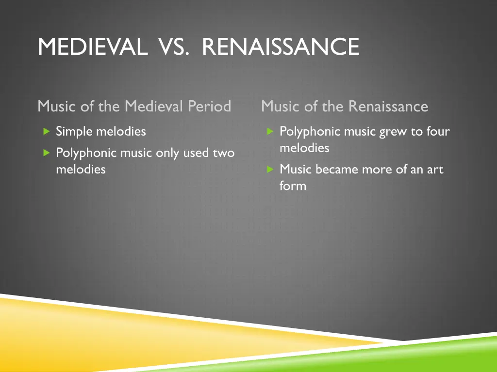 medieval vs renaissance