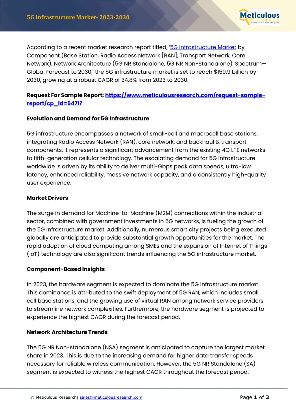 5g infrastructure market 2023 2030