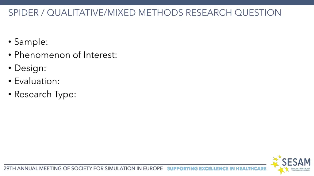 spider qualitative mixed methods research question