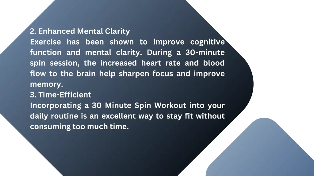 2 enhanced mental clarity exercise has been shown