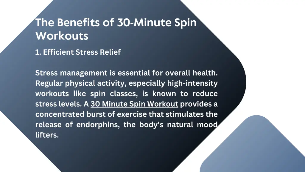 the benefits of 30 minute spin workouts