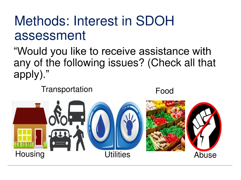 methods interest in sdoh assessment would