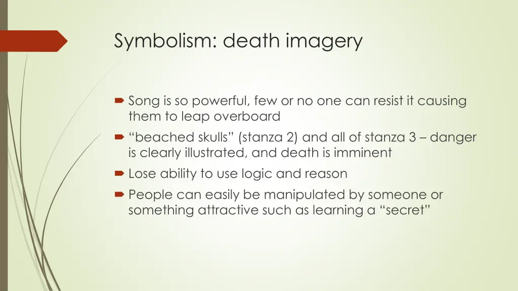 symbolism death imagery