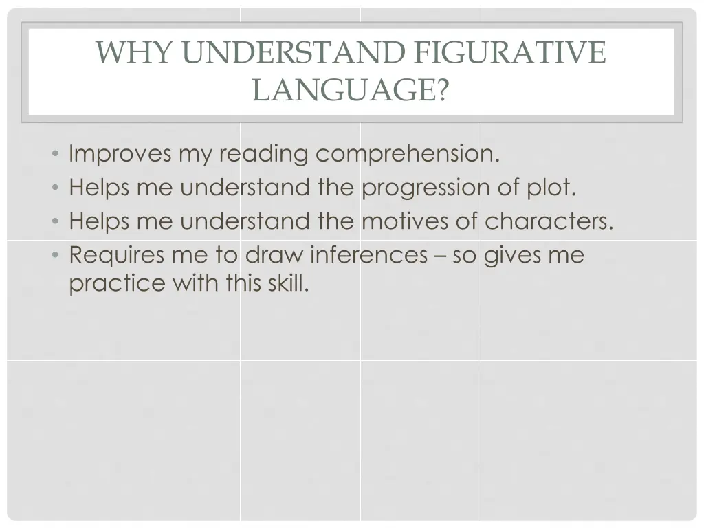 why understand figurative language